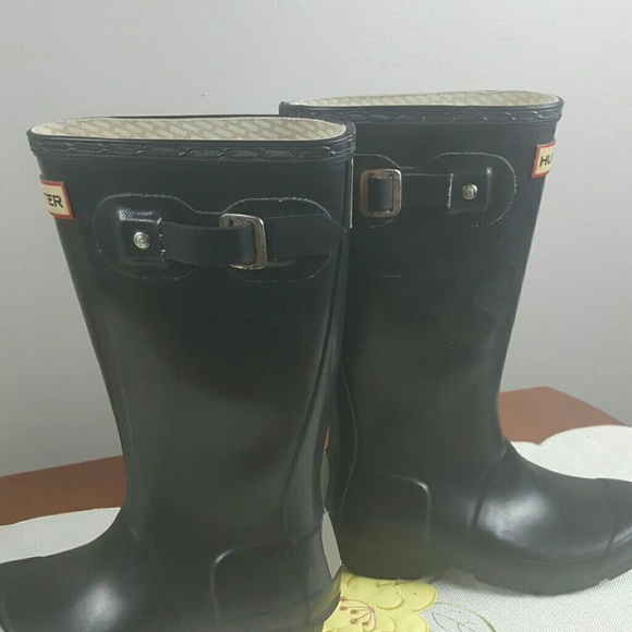 Hunter rain boots black boys girl size 2M/3F - Picture 5 of 8